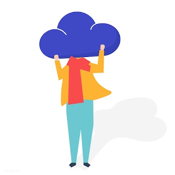Character of a person with a cloud as a head .. | Free stock vector - 455651