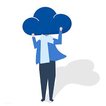 Character of a person with a cloud as a head .. | Free stock vector - 455677
