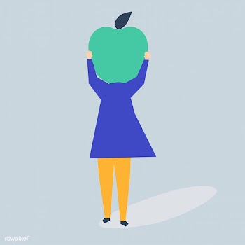 Character of a woman with an apple head illus.. | Free stock vector - 454815