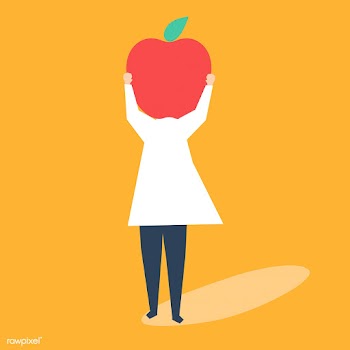 Character of a woman with an apple head illus.. | Free stock vector - 454829