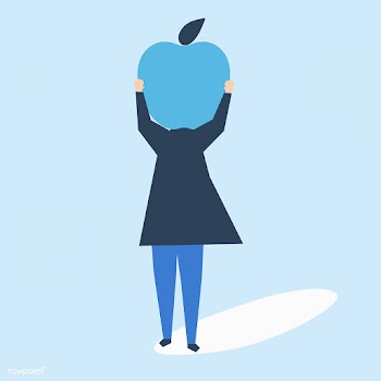 Character of a woman with an apple head illus.. | Free stock vector - 454847