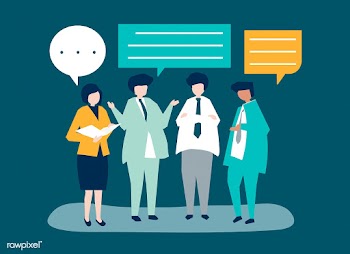 Character of business people having a discuss.. | Free stock vector - 456030