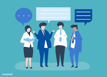 Character of business people having a discuss.. | Free stock vector - 456045