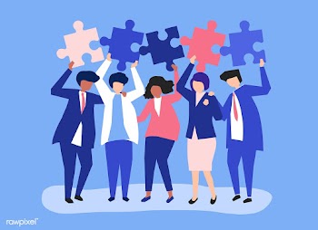 Character of business people holding puzzle p.. | Free stock vector - 456017