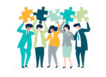 Character of business people holding puzzle p.. | Free stock vector - 456057