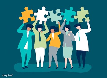 Character of business people holding puzzle p.. | Free stock vector - 456062