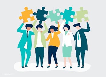 Character of business people holding puzzle p.. | Free stock vector - 456078