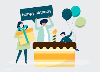 Character of people and a birthday party them.. | Free stock vector - 454384