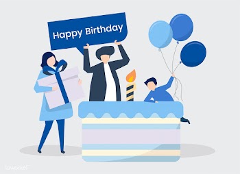 Character of people and a birthday party them.. | Free stock vector - 454411