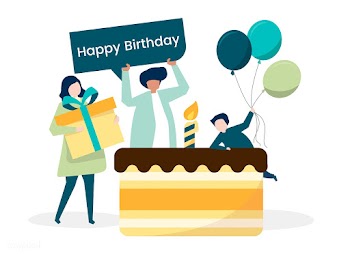 Character of people and a birthday party them.. | Free stock vector - 454418