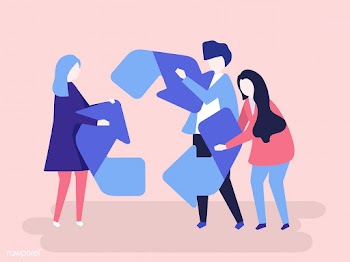 Character of people holding a recycle symbol .. | Free stock vector - 454379