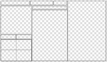 Character Ref Sheet Template Update, rectangular black frame transparent background PNG clipart