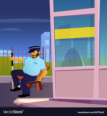 character security guard with office background
