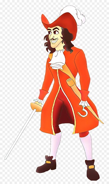 Character, Walt Disney Company, Captain Hook, Cartoon, Costume Design PNG
