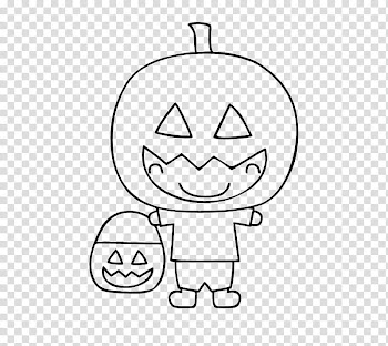 Character wearing pumpkin mask illustration transparent background PNG clipart