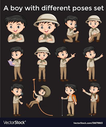 character with different poses