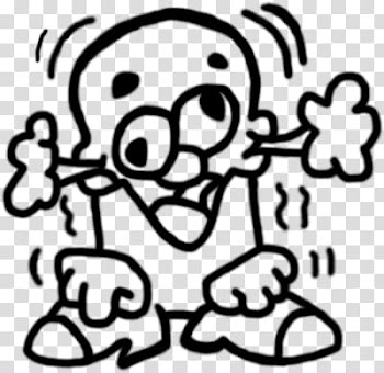 Character with smoke coming out from ears illustration transparent background PNG clipart