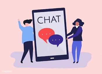 Characters of a couple and texting concept il.. | Free stock vector - 478884