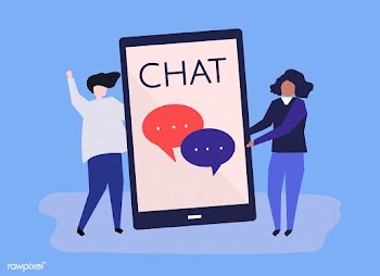 Characters of a couple and texting concept il.. | Free stock vector - 479681