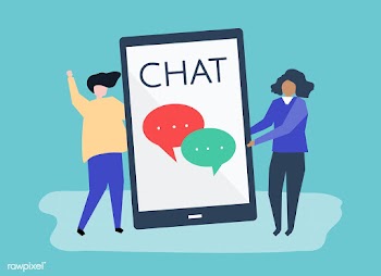 Characters of a couple and texting concept il.. | Free stock vector - 479711