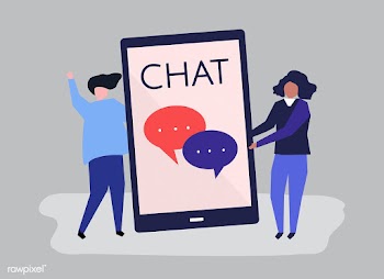 Characters of a couple and texting concept il.. | Free stock vector - 480904
