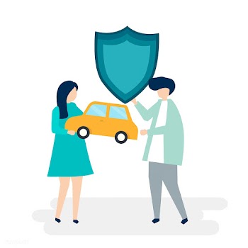 Characters of a couple holding a car and shie.. | Free stock vector - 455999