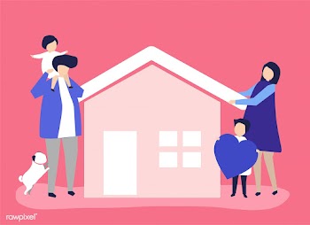 Characters of a loving family and their house.. | Free stock vector - 454808