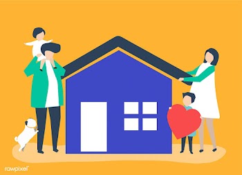 Characters of a loving family and their house.. | Free stock vector - 454843