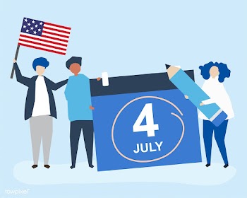 Characters of people and Fourth of July conce.. | Free stock vector - 455321