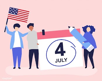 Characters of people and Fourth of July conce.. | Free stock vector - 455337