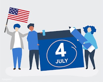 Characters of people and Fourth of July conce.. | Free stock vector - 455352