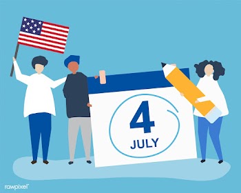 Characters of people and Fourth of July conce.. | Free stock vector - 455375