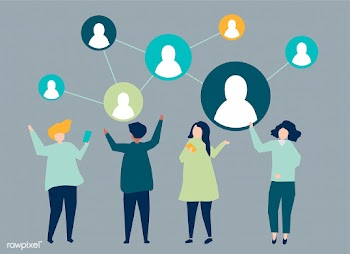 Characters of people and their social network.. | Free stock vector - 454708