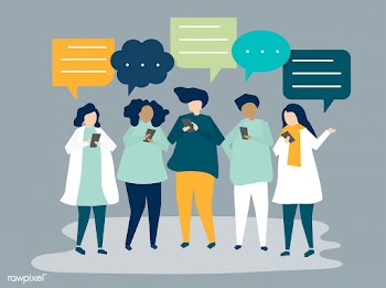 Characters of people chatting through smartph.. | Free stock vector - 455768