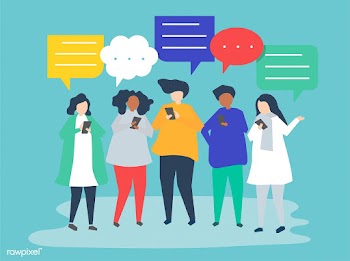 Characters of people chatting through smartph.. | Free stock vector - 455799