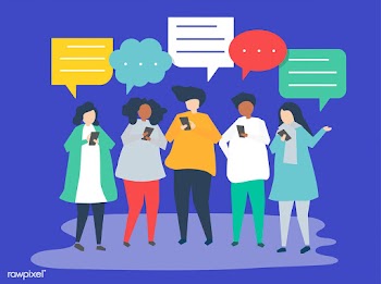Characters of people chatting through smartph.. | Free stock vector - 455804