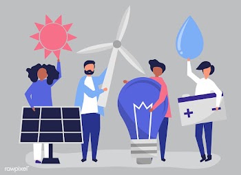 Characters of people holding green energy ico.. | Free stock vector - 479659
