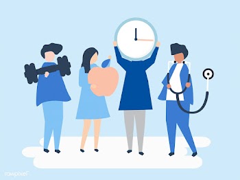 Characters of people holding healthy lifestyl.. | Free stock vector - 455720