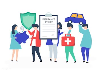 Characters of people holding insurance icons .. | Free stock vector - 455238