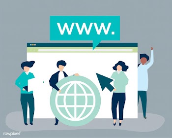 Characters of people holding internet search .. | Free stock vector - 454610