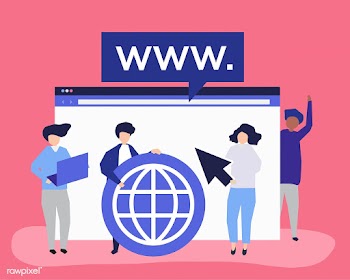 Characters of people holding internet search .. | Free stock vector - 454652