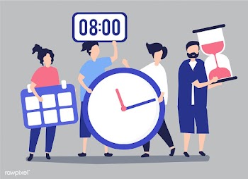 Characters of people holding time management .. | Free stock vector - 455553