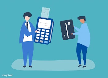 Characters of people making a credit card tra.. | Free stock vector - 456226