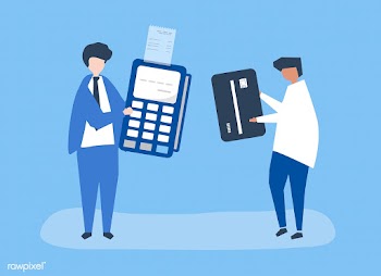 Characters of people making a credit card tra.. | Free stock vector - 456236