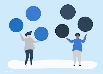 Characters of people with copy space circle i.. | Free stock vector - 478376
