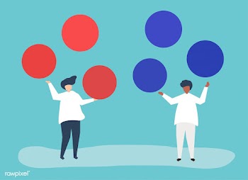 Characters of people with copy space circle i.. | Free stock vector - 478394