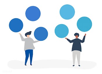 Characters of people with copy space circle i.. | Free stock vector - 478637
