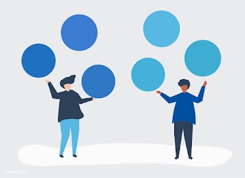 Characters of people with copy space circle i.. | Free stock vector - 479177