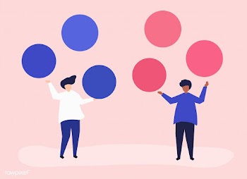 Characters of people with copy space circle i.. | Free stock vector - 479192