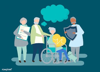 Characters of senior people holding healthcar.. | Free stock vector - 455831